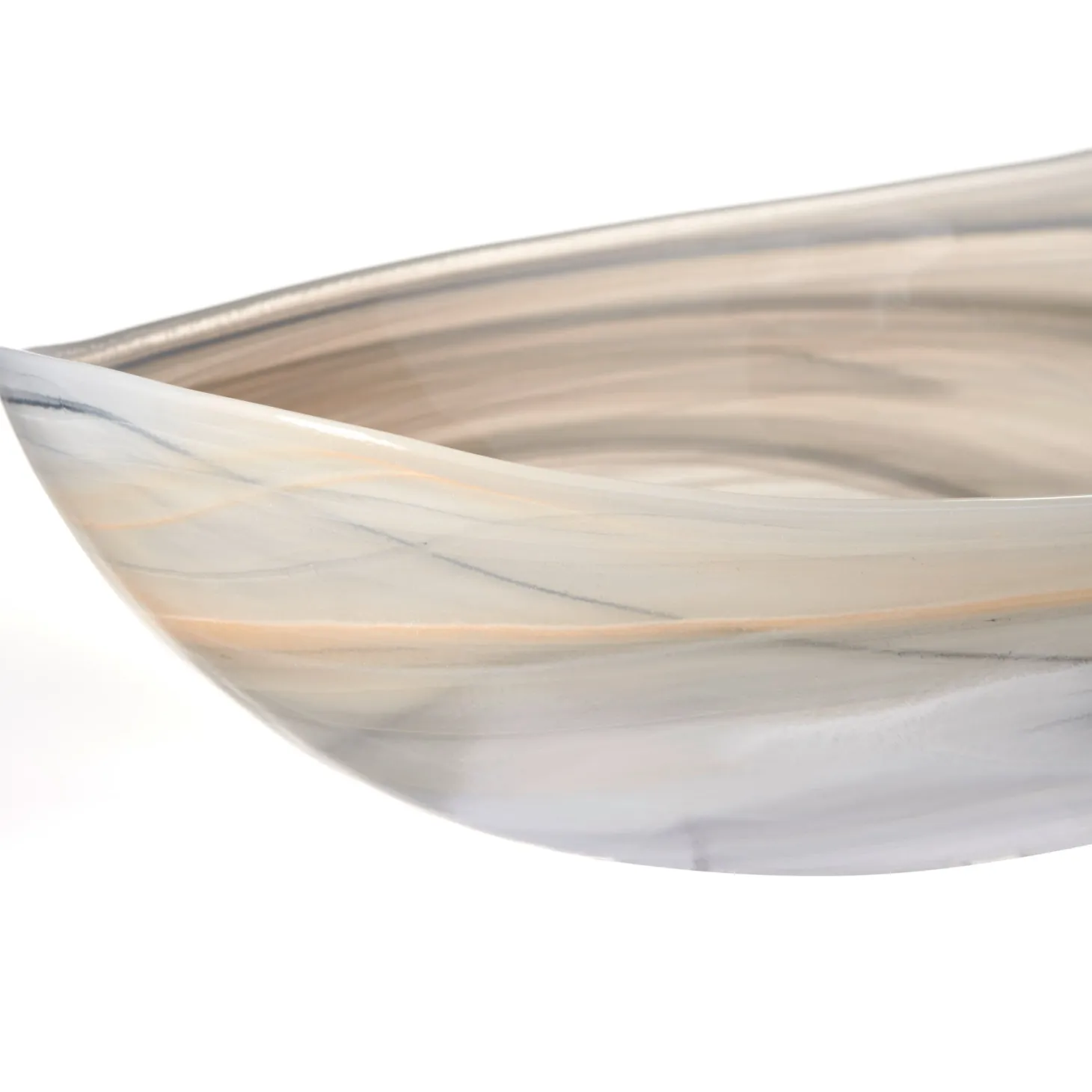 Schale ALABASTRO 32 cm beige oval