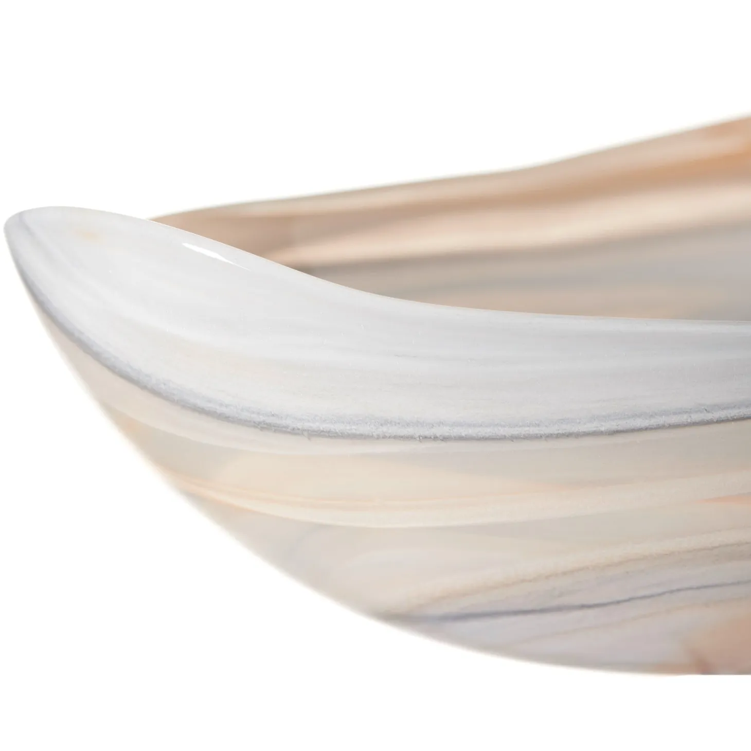 Schale ALABASTRO 22 cm beige oval