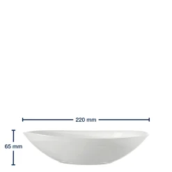 Schale ALABASTRO 22 cm weiß oval