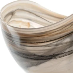 Schale ALABASTRO 27 cm x 15 cm beige/schwarz