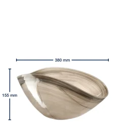 Schale ALABASTRO beige 38 x 20 cm