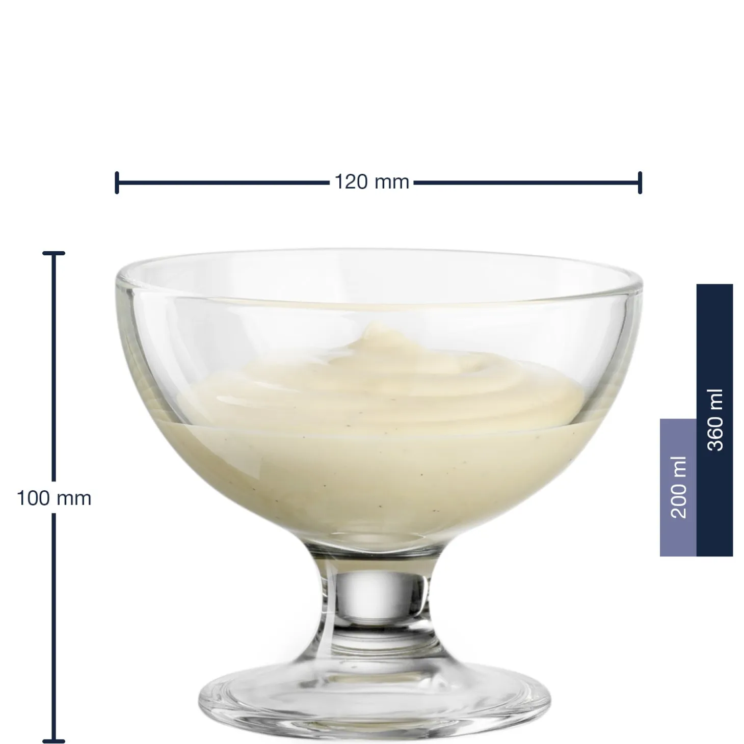 Schale auf Fuß CUCINA 360 ml