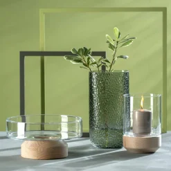 Schale LEGNO 27 cm auf Holzsockel