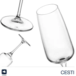 Sektglas CESTI 240 ml 6er-Set + Poliertuch
