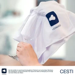 Sektglas CESTI 240 ml 6er-Set + Poliertuch