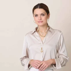 Set/2 Anhänger JUSTINE gold Beauty's