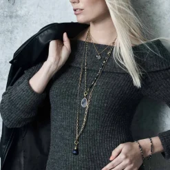 Set Halskette CHARLENE 50 cm gold