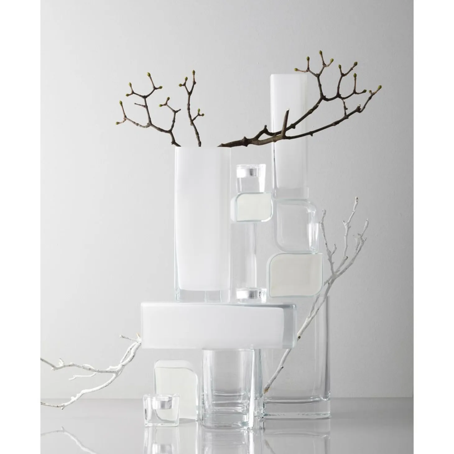 Solifleurvase LUCCA 25 cm weiß