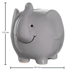 Spardose BAMBINI 12 cm grau Elefant