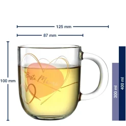 Tasse EMOZIONE 400 ml apricot 'Beste Mama'