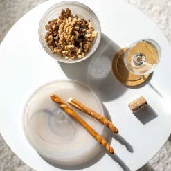 Teller ALABASTRO 18 cm beige/schwarz