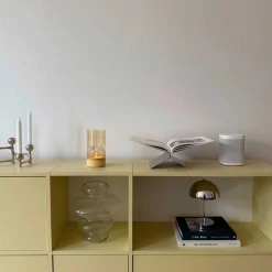 Tischlicht auf Sockel SOLE 19 cm gelb