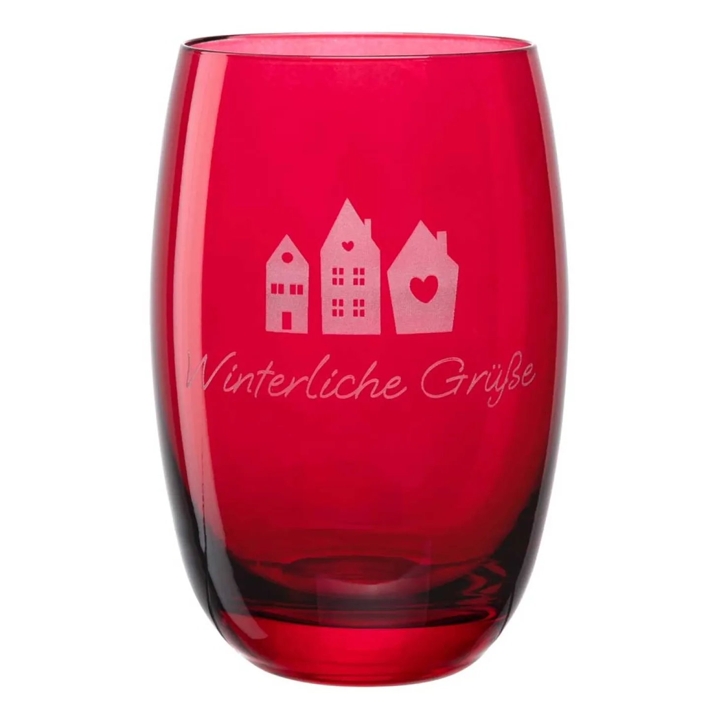 Tischlicht CHEERS 12,5 cm rot mit persönlicher Gravur