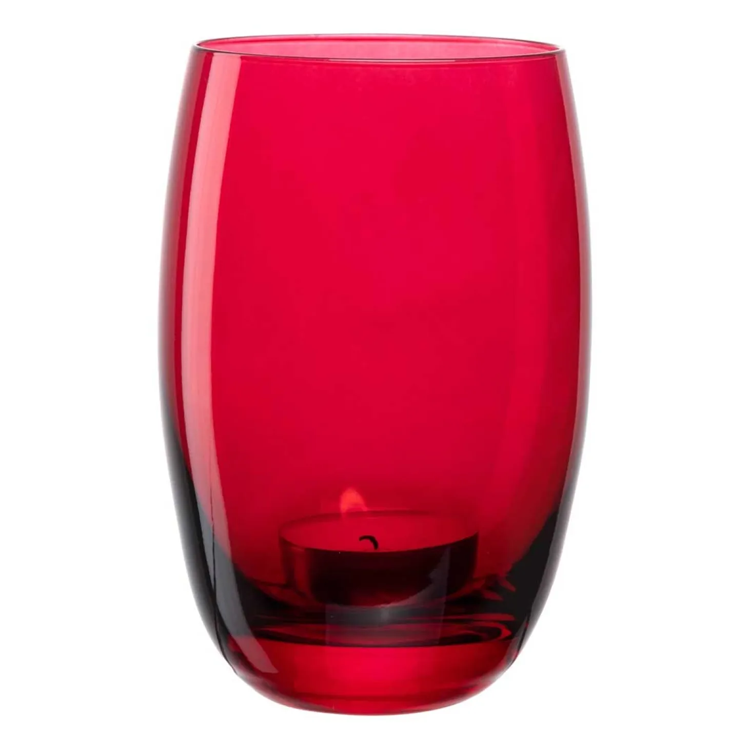 Tischlicht CHEERS 12,5 cm rot mit persönlicher Gravur