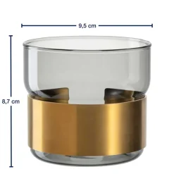 Tischlicht SILENZIO 9 cm grau