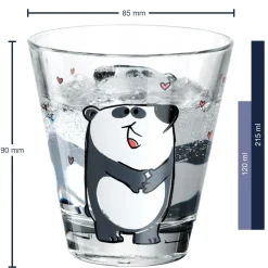 Trinkglas BAMBINI 215 ml Panda 6er-Set