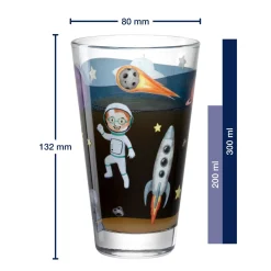 Trinkglas BAMBINI AVVENTURA 300 ml Weltall 6er-Set