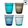 Trinkglas BURANO 330 ml kalte Farben 4er-Set
