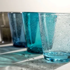 Trinkglas BURANO 330 ml kalte Farben 4er-Set