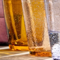 Trinkglas BURANO 330 ml warme Farben 4er-Set