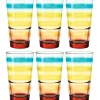 Trinkglas EVENT 330 ml bunt gestreift 6er-Set