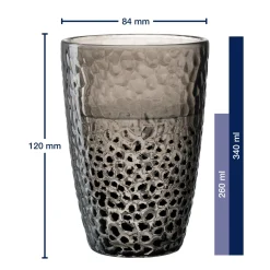 Trinkglas MATERA 340 ml anthrazit 4er-Set