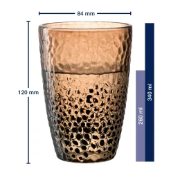 Trinkglas MATERA 340ml beige 4er-Set