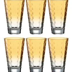 Trinkglas OPTIC 300 ml apricot 6er-Set