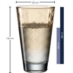 Trinkglas OPTIC 300 ml apricot 6er-Set