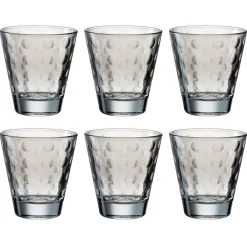 Trinkglas OPTIC 215 ml grau 6er-Set