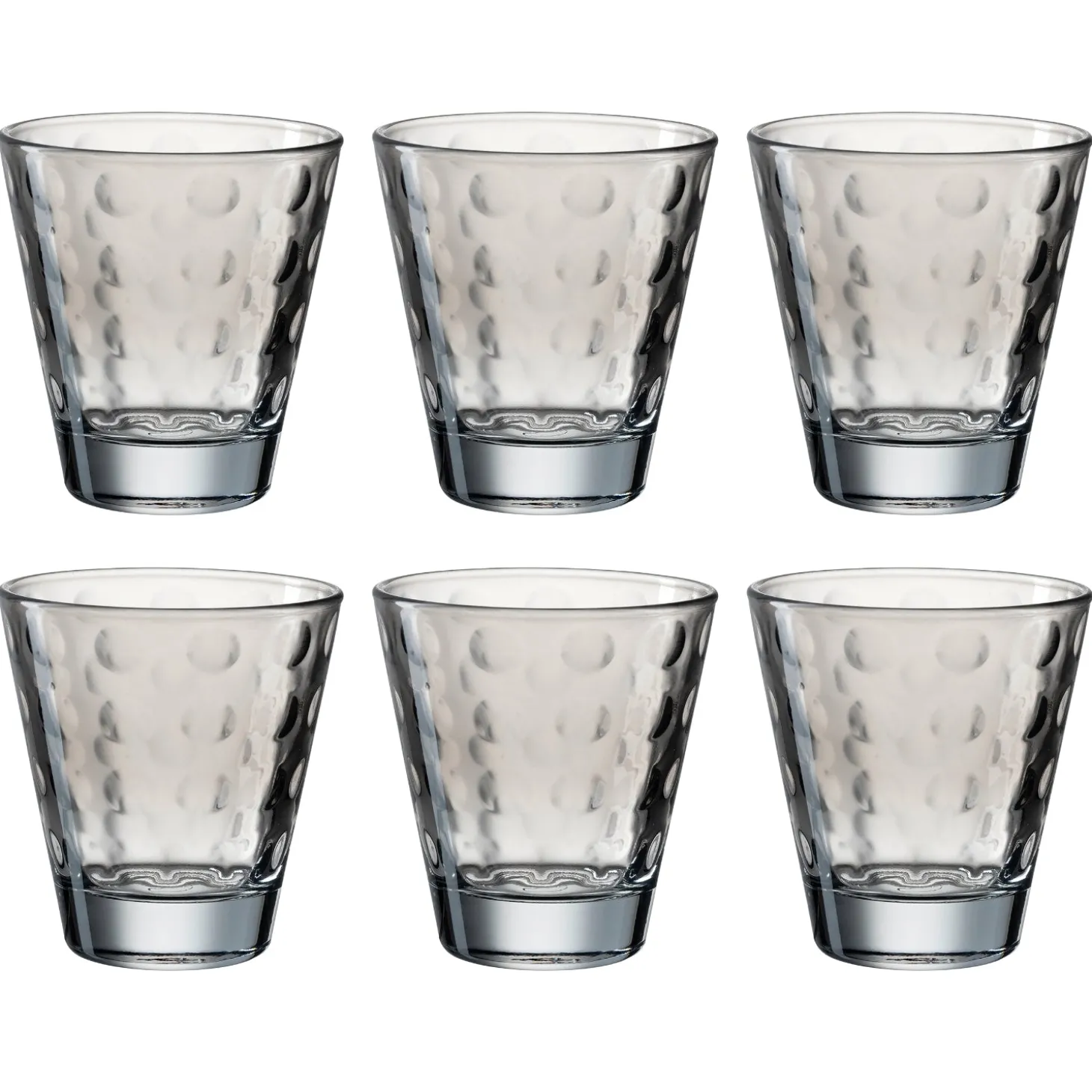 Trinkglas OPTIC 215 ml grau 6er-Set