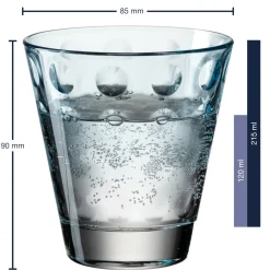 Trinkglas OPTIC 215 ml hellblau 6er-Set