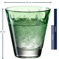 Trinkglas OPTIC 215 ml hellgrün 6er-Set
