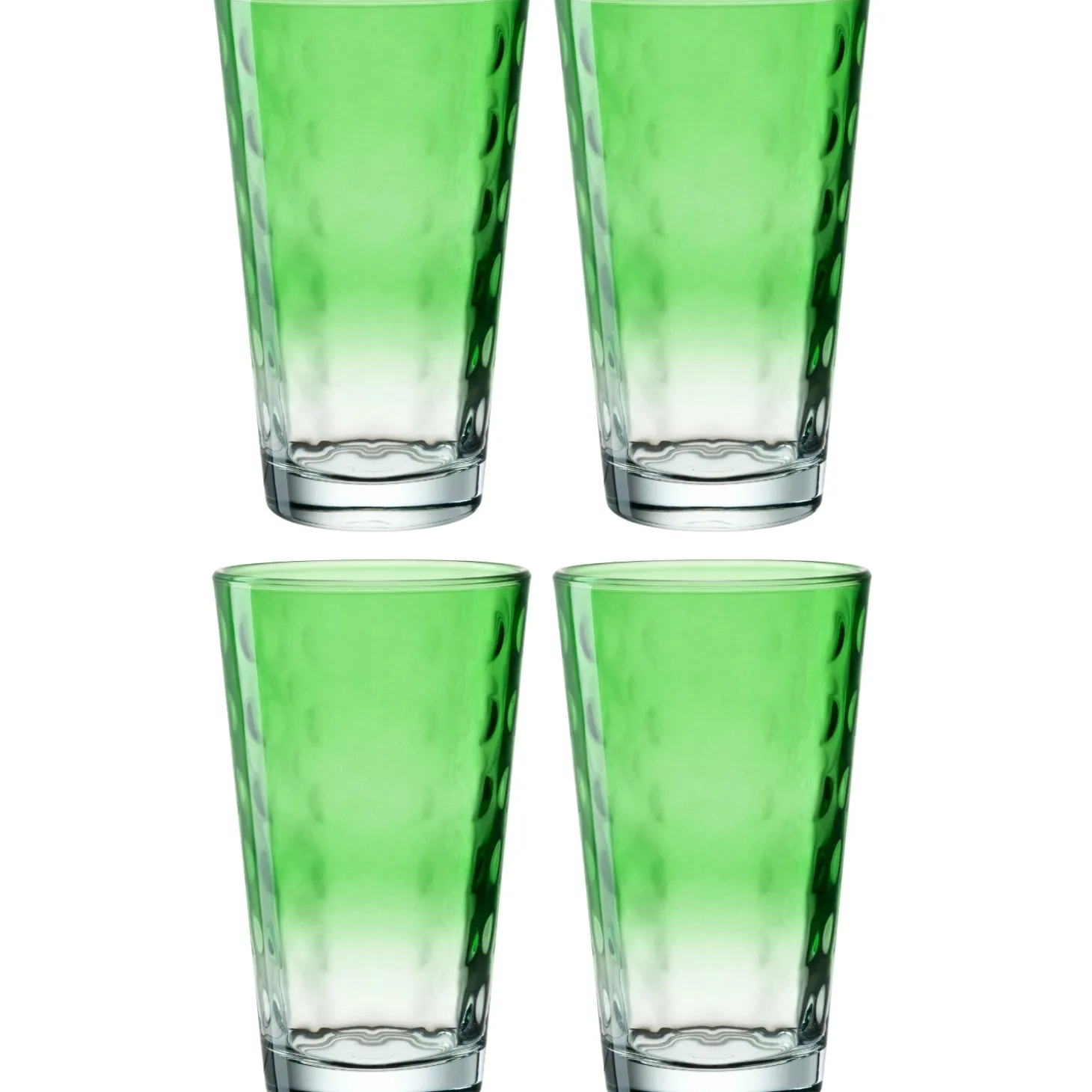 Trinkglas OPTIC 540 ml hellgrün 4er Set