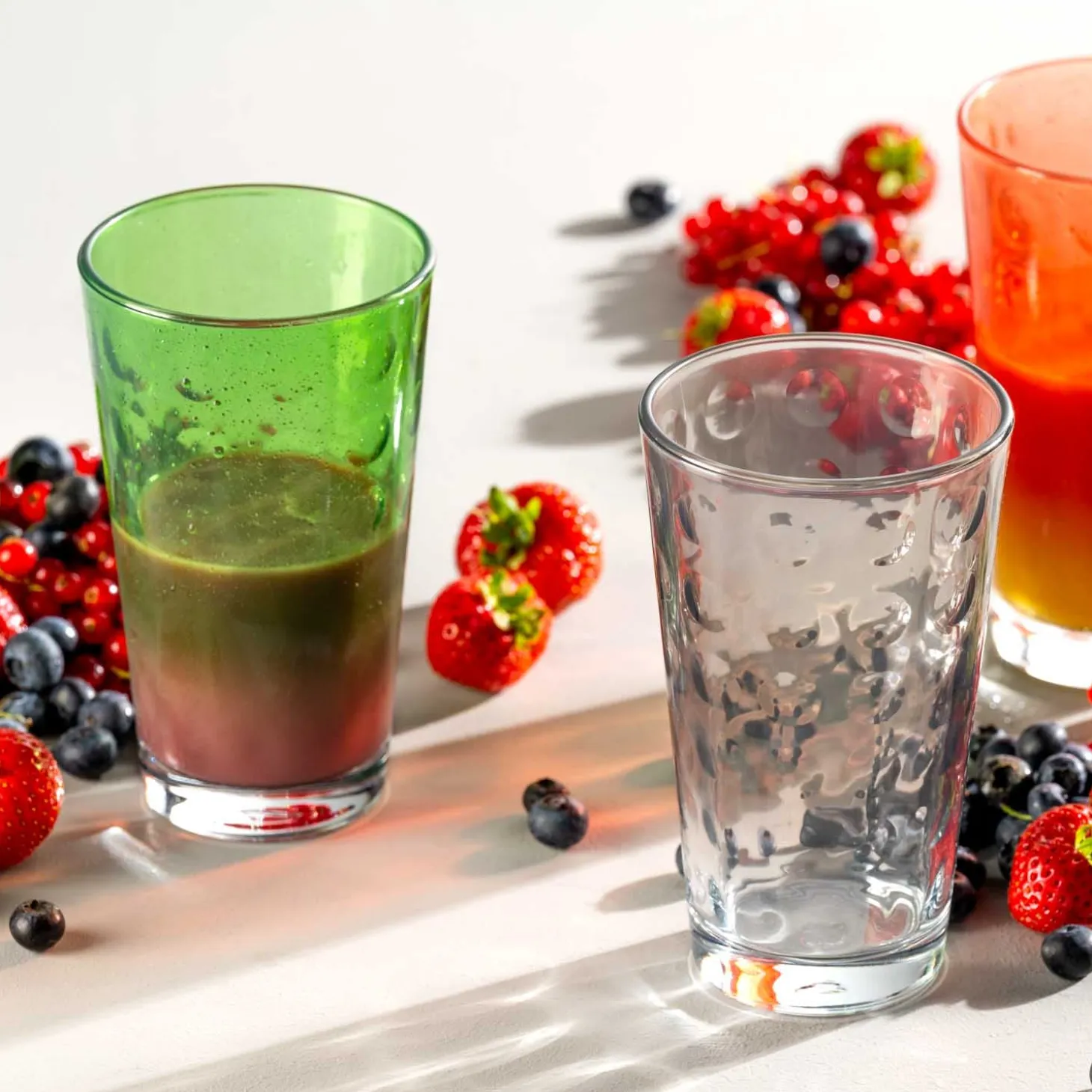 Trinkglas OPTIC 540 ml hellgrün 4er Set