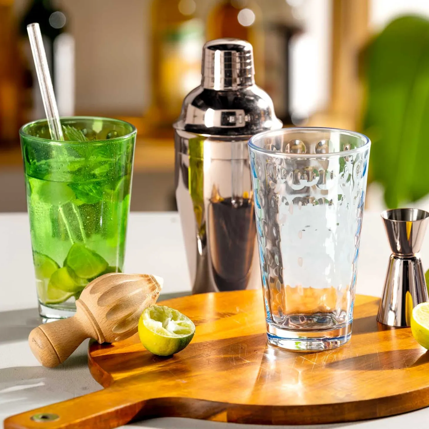 Trinkglas OPTIC 540 ml hellgrün 4er Set