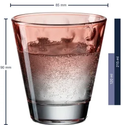 Trinkglas OPTIC 215 ml Pastell 6er-Set