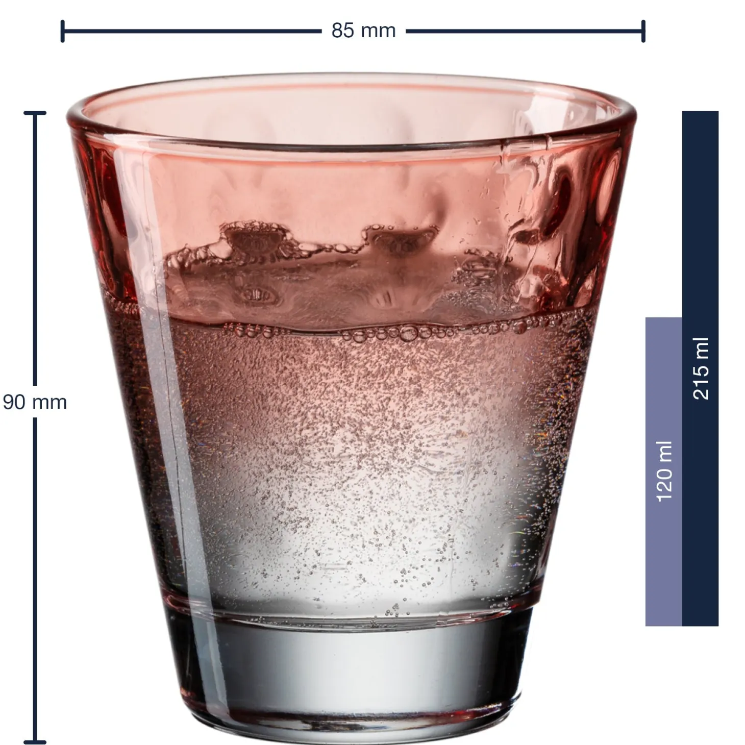Trinkglas OPTIC 215 ml Pastell 6er-Set