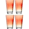 Trinkglas OPTIC 540 ml rot 4er Set