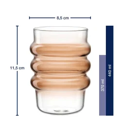 Trinkglas SOLE 440 ml apricot 2er-Set