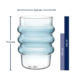 Trinkglas SOLE 440 ml blau 2er-Set