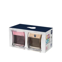 Trinkglas SWING 355ml rot/champagner 2er-Set