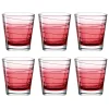 Trinkglas VARIO STRUTTURA 250 ml rot 6er-Set