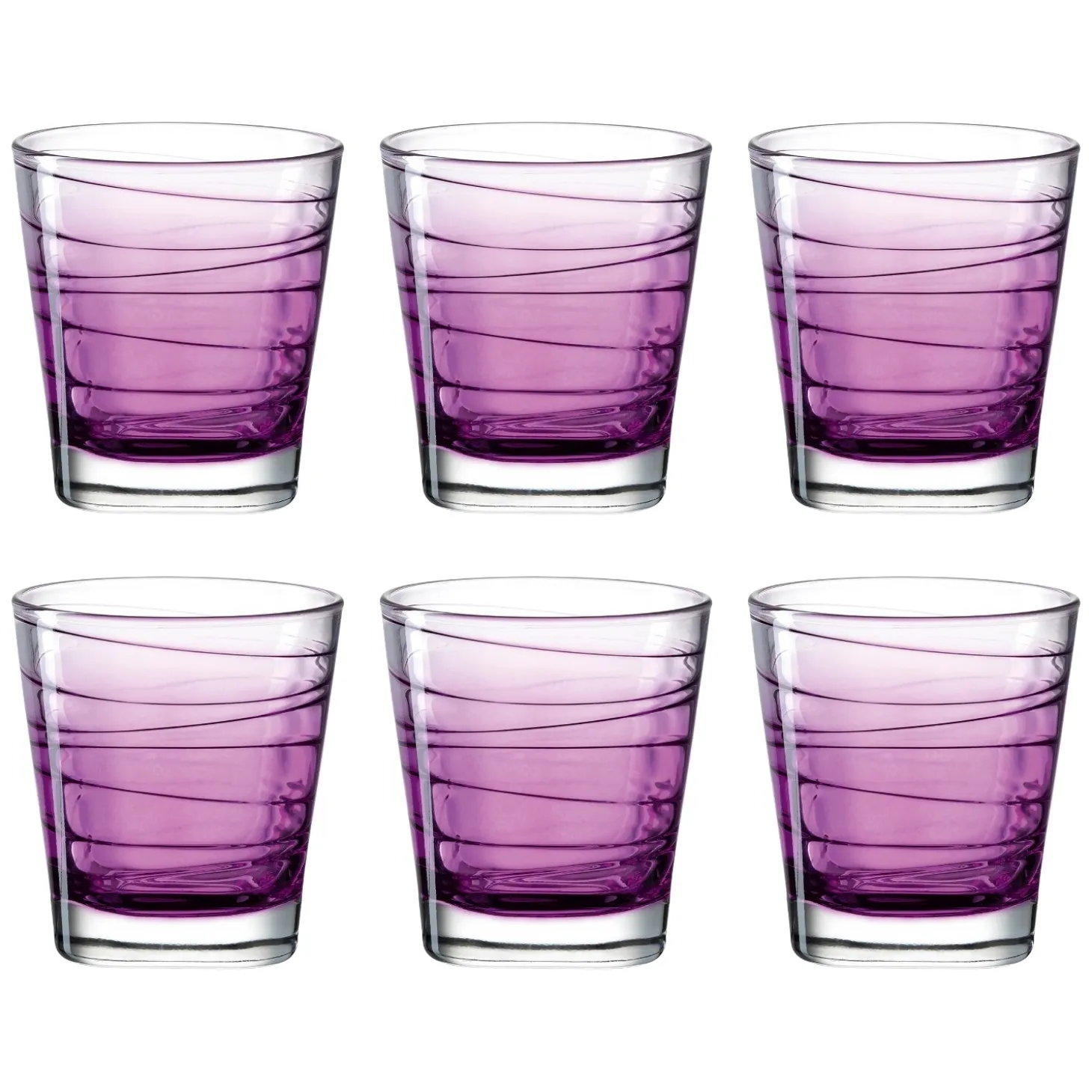 Trinkglas VARIO STRUTTURA 250 ml violett 6er-Set