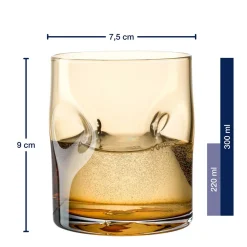 Trinkglas VESUVIO 300 ml amber 4er-Set