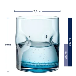 Trinkglas VESUVIO 300 ml blau 4er-Set