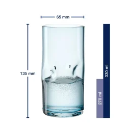 Trinkglas VESUVIO 330 ml blau 4er-Set