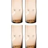 Trinkglas VESUVIO 330 ml braun 4er-Set