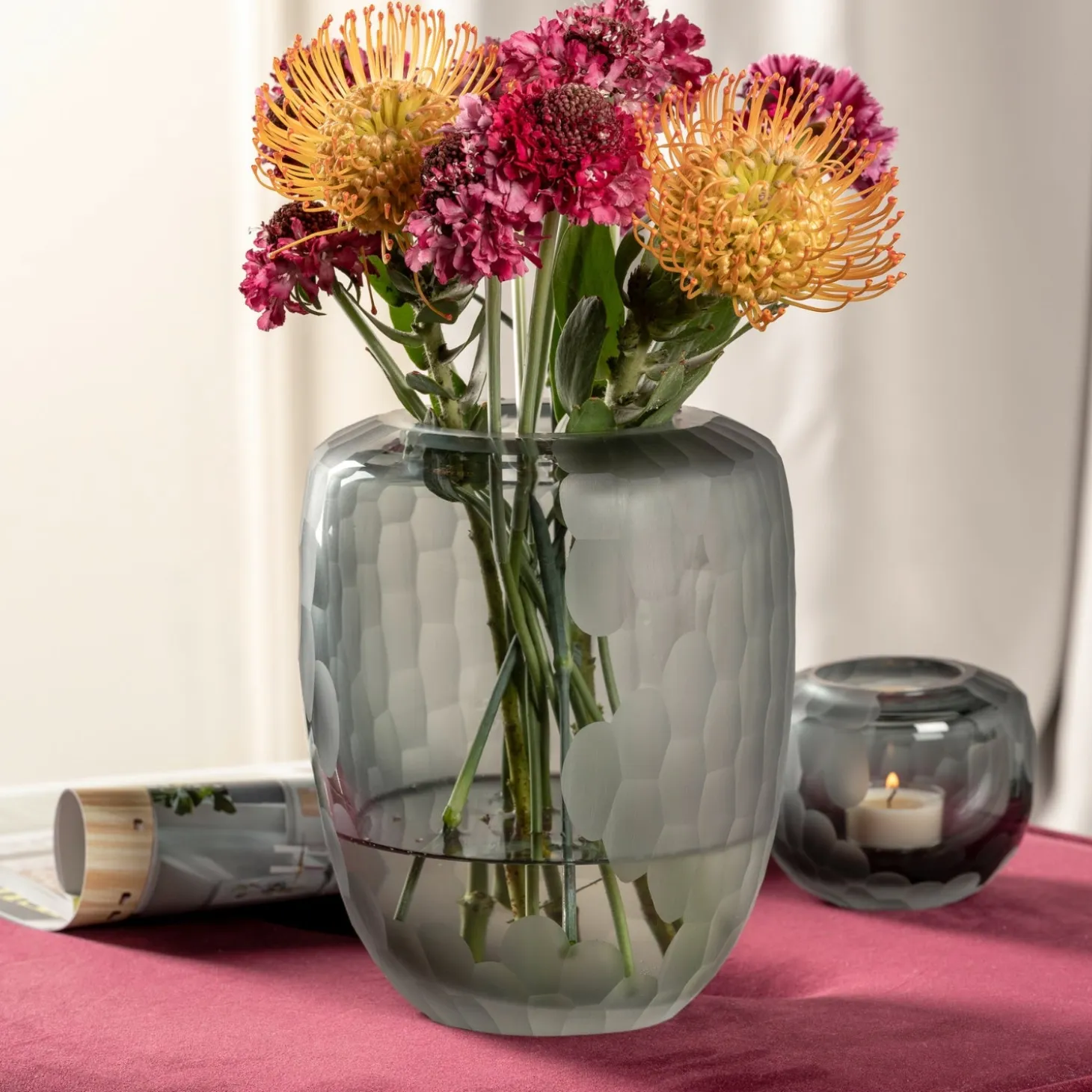 Vase BELLAGIO 9 cm anthrazit