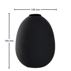 Vase CASOLARE 16 cm schwarz Metall